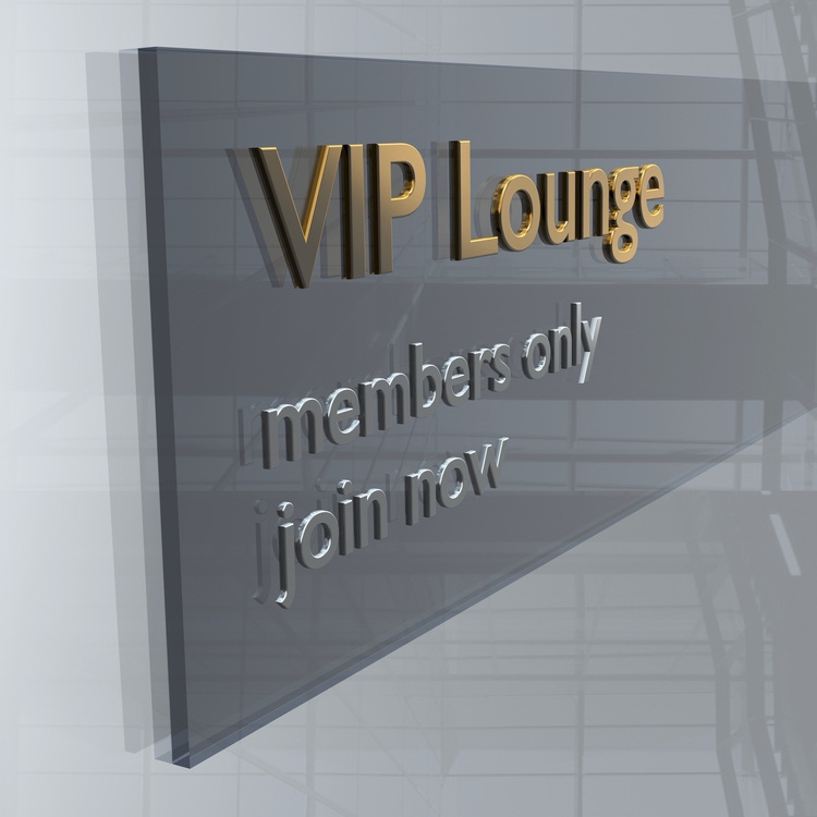 Türschild einer VIP-Lounge