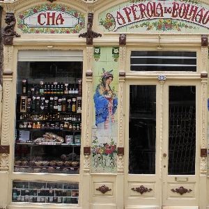 alter Laden für Tee aus Porto