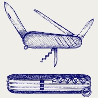 Skizze Schweizer Messer